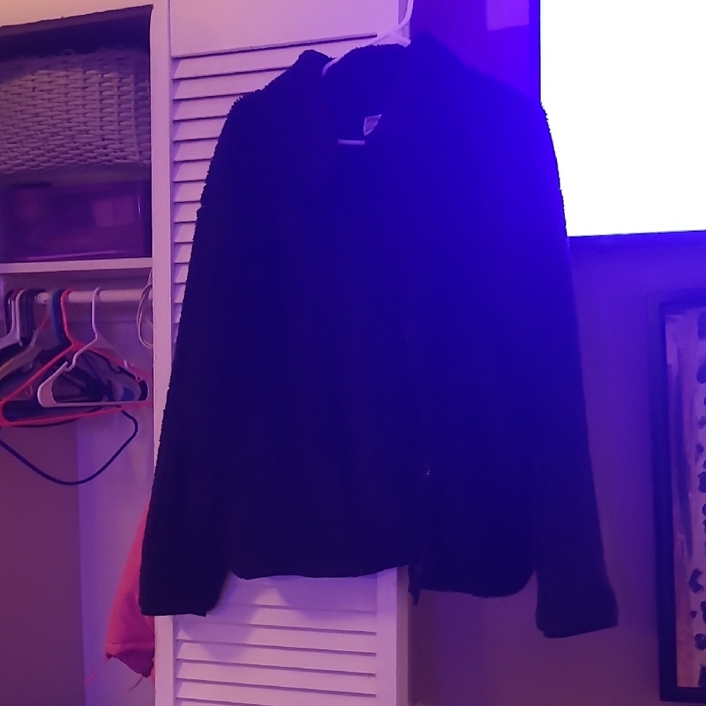 PINK Victoria's Secret Black Teddy Jacket